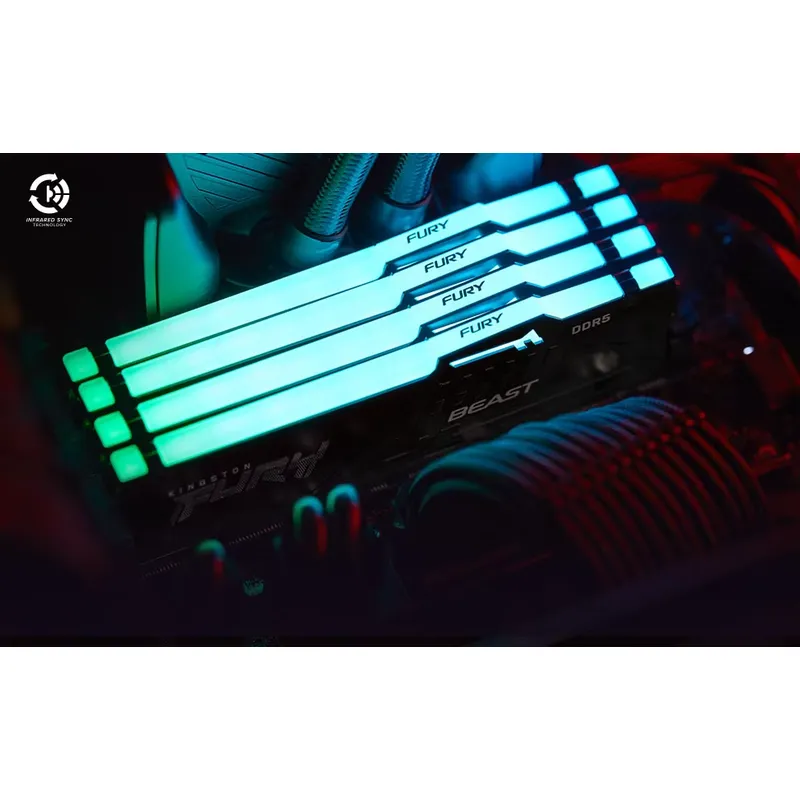 Kingston FURY White RGB 32G(2x - 64Gb Ddr5 6000Mhz Cl30 2X32Gb Desktop review and price